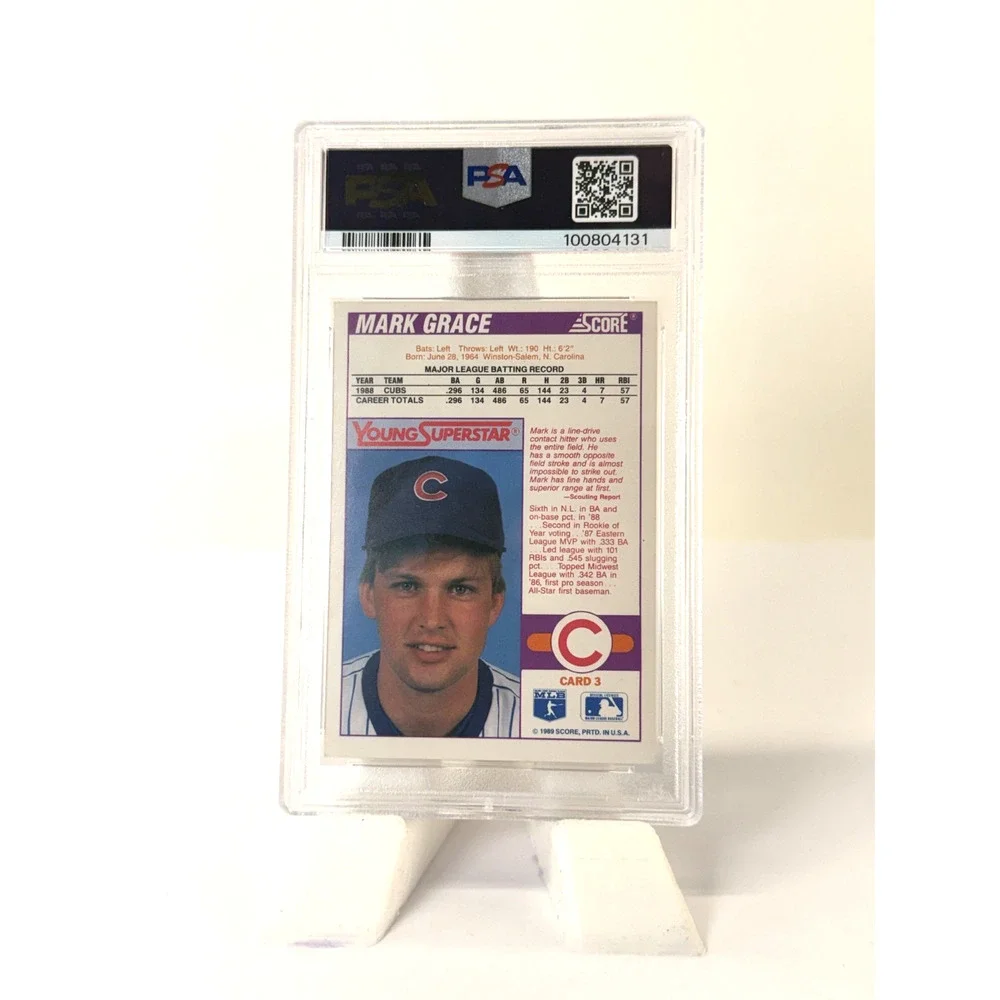 1989 Score Young Superstars Series 1 #3 Mark Grace PSA 7 NM
